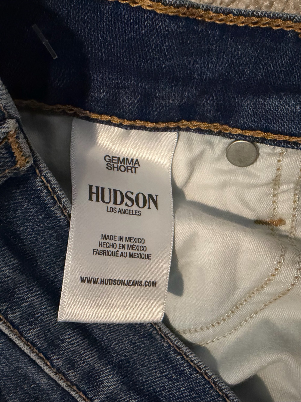 Hudson Gemma Denim Jean Shorts Size 25 Distressed Cuffed High Rise Summer - Picture 3 of 6